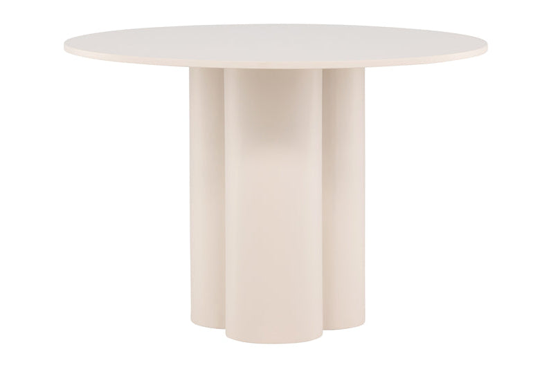 Olivia Spisebord, Ø110 cm | Beige hvid