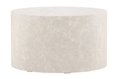 Etne Sofabord Ø80 cm  | Marmor look