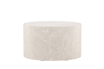 Etne Sofabord Ø80 cm  | Marmor look