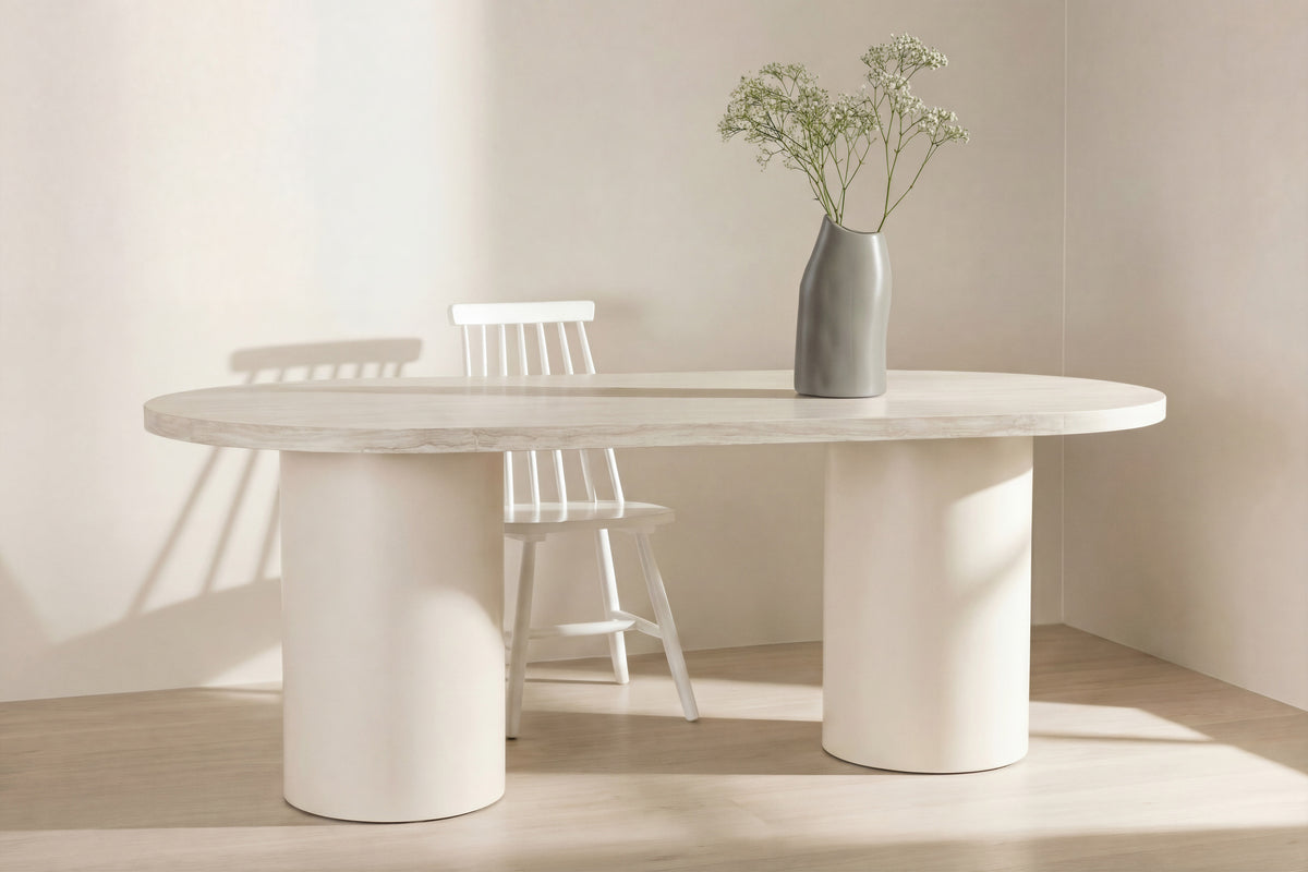 Merle Spisebord, 200 x 100 cm  | Marmor look