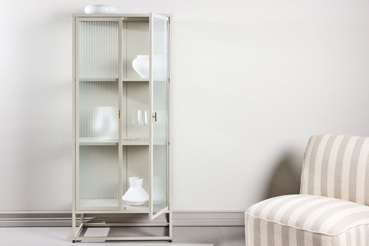 Garis Vitrineskab, 170 x 70 x 40 cm | Beige