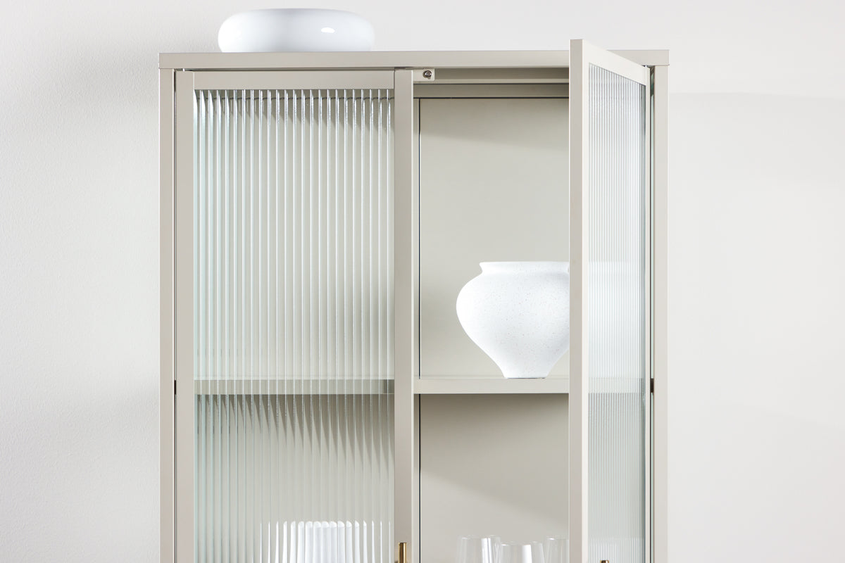Garis Vitrineskab, 170 x 70 x 40 cm | Beige