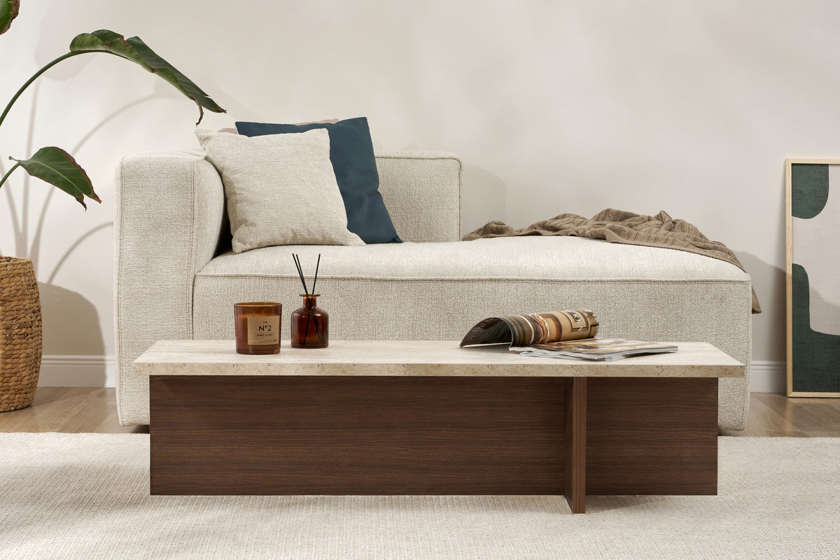 Harbor - Travertine, Milano Walnut