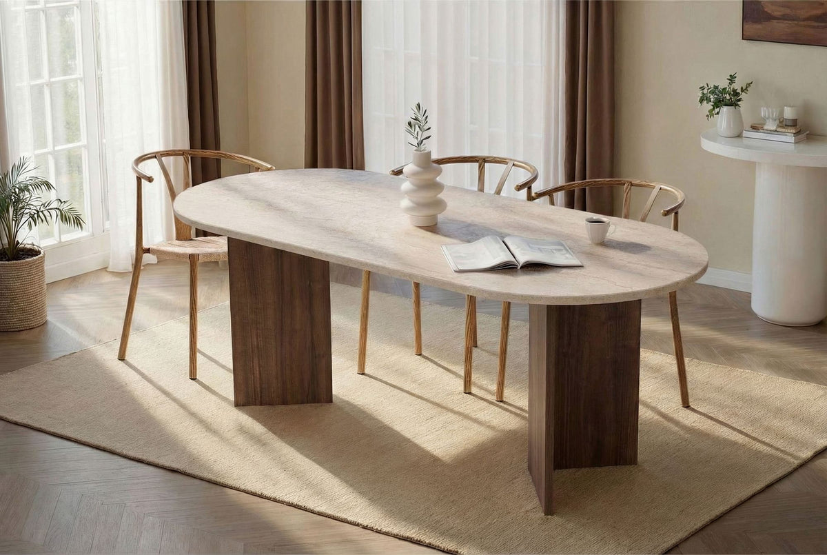 Sabella - Travertine, Venezia Walnut