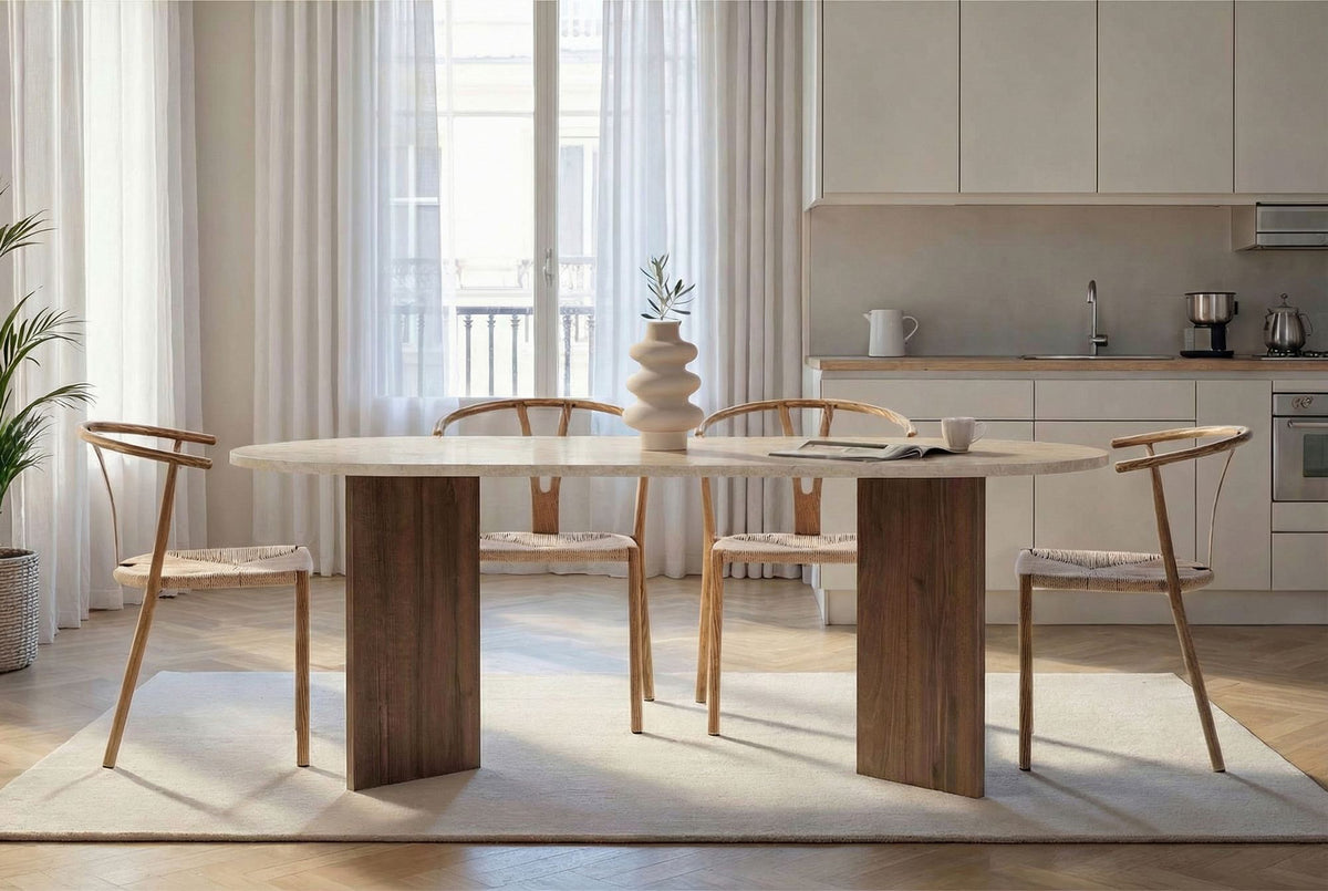 Sabella - Travertine, Venezia Walnut