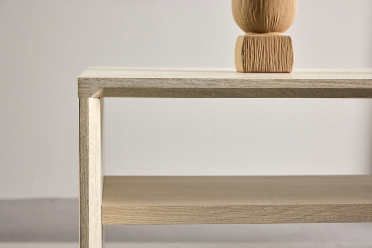 Telemarket Sofabord - 100 x 50 cm | Hvidpudset
