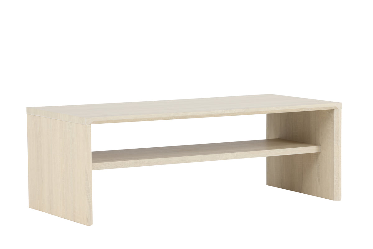 Telemarket Sofabord - 100 x 50 cm | Hvidpudset