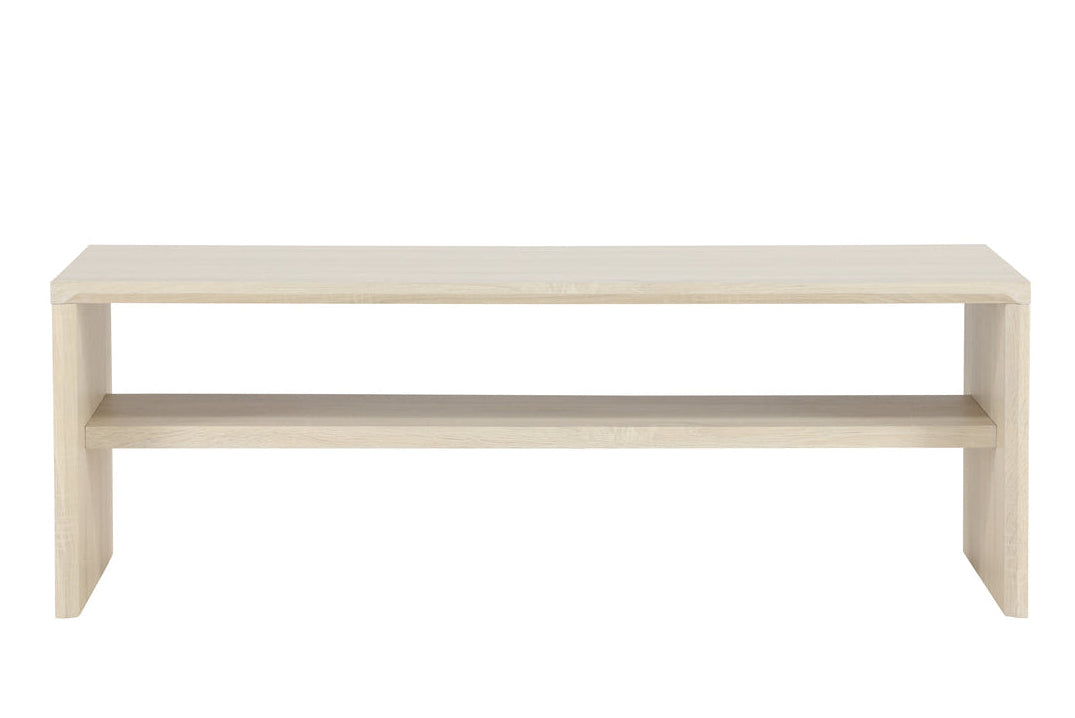 Telemarket Sofabord - 100 x 50 cm | Hvidpudset
