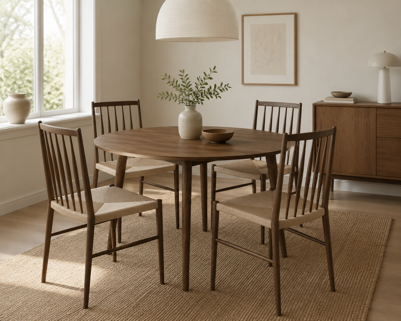 Enes Spisebordsstol | Mocca/ Beige