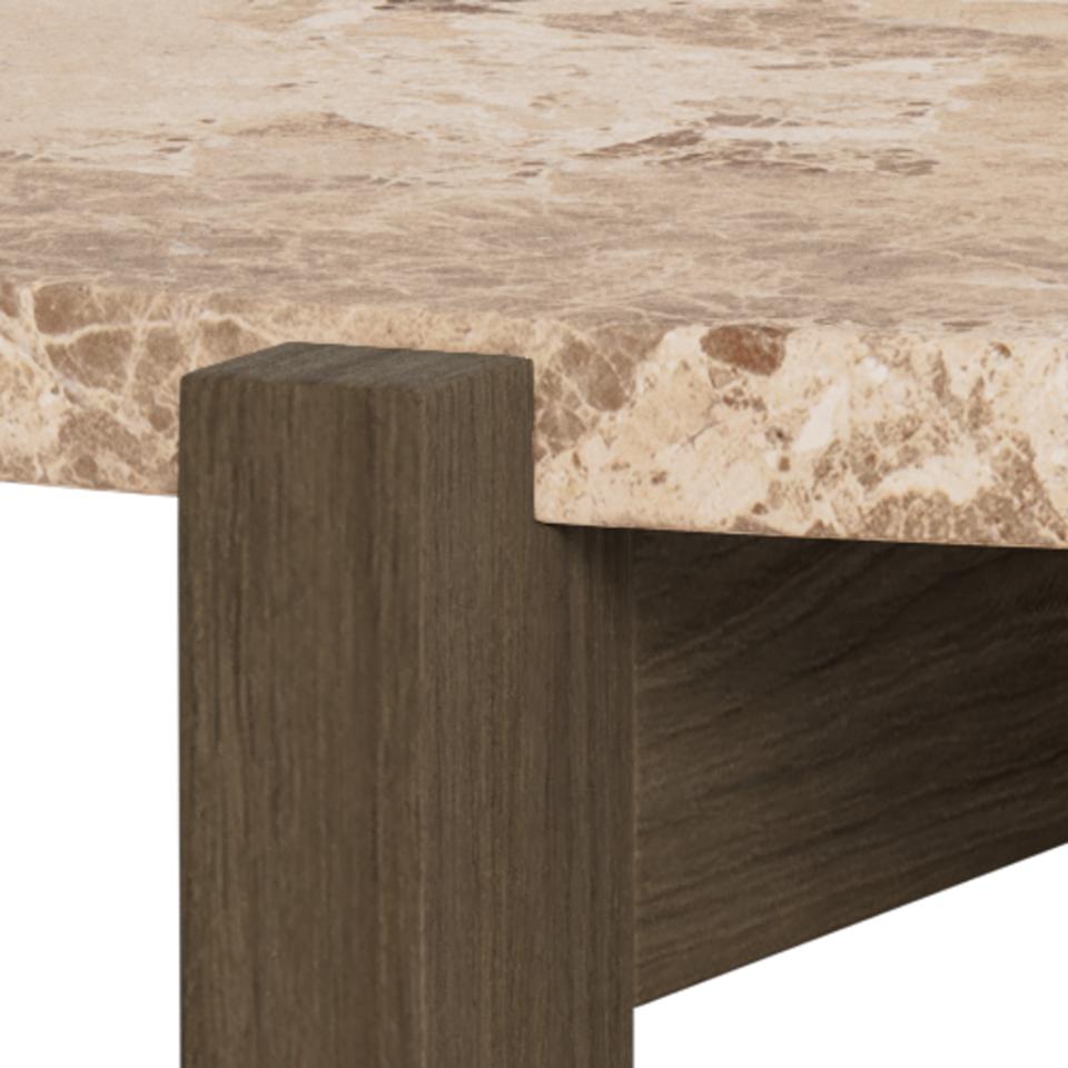 Dorsett Sofabord, Ø80 x 40 cm | Ægte marmor