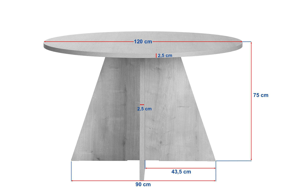 Virella Spisebord, Ø120 cm | Valnød look