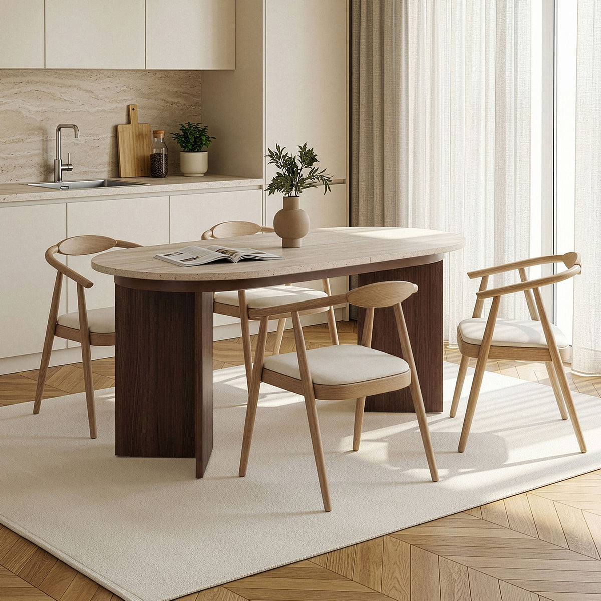 Sorell - Travertine, Milano Walnut
