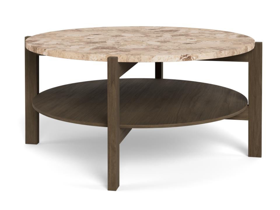 Dorsett Sofabord, Ø80 x 40 cm | Ægte marmor