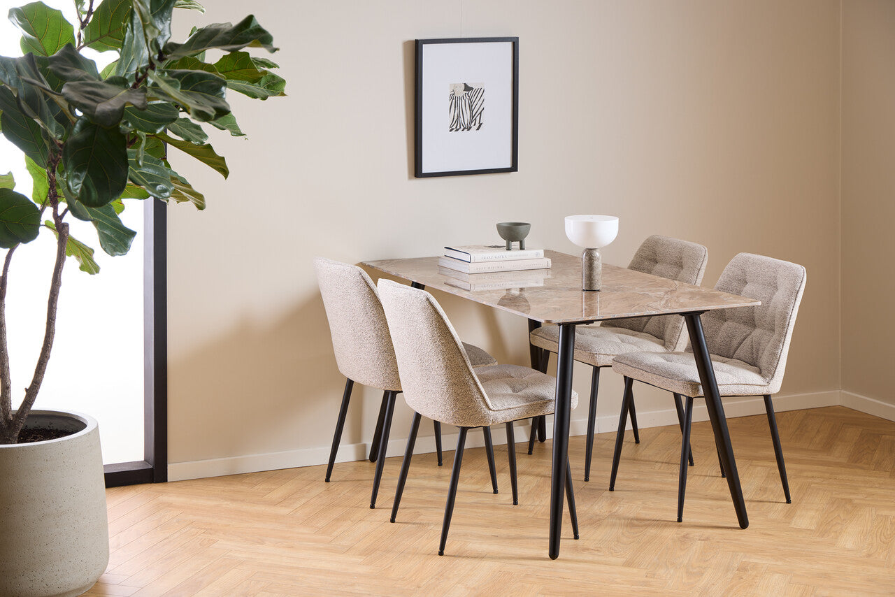 Aberta Spisebord, 140 x 80 cm | Ægte poleret keramik