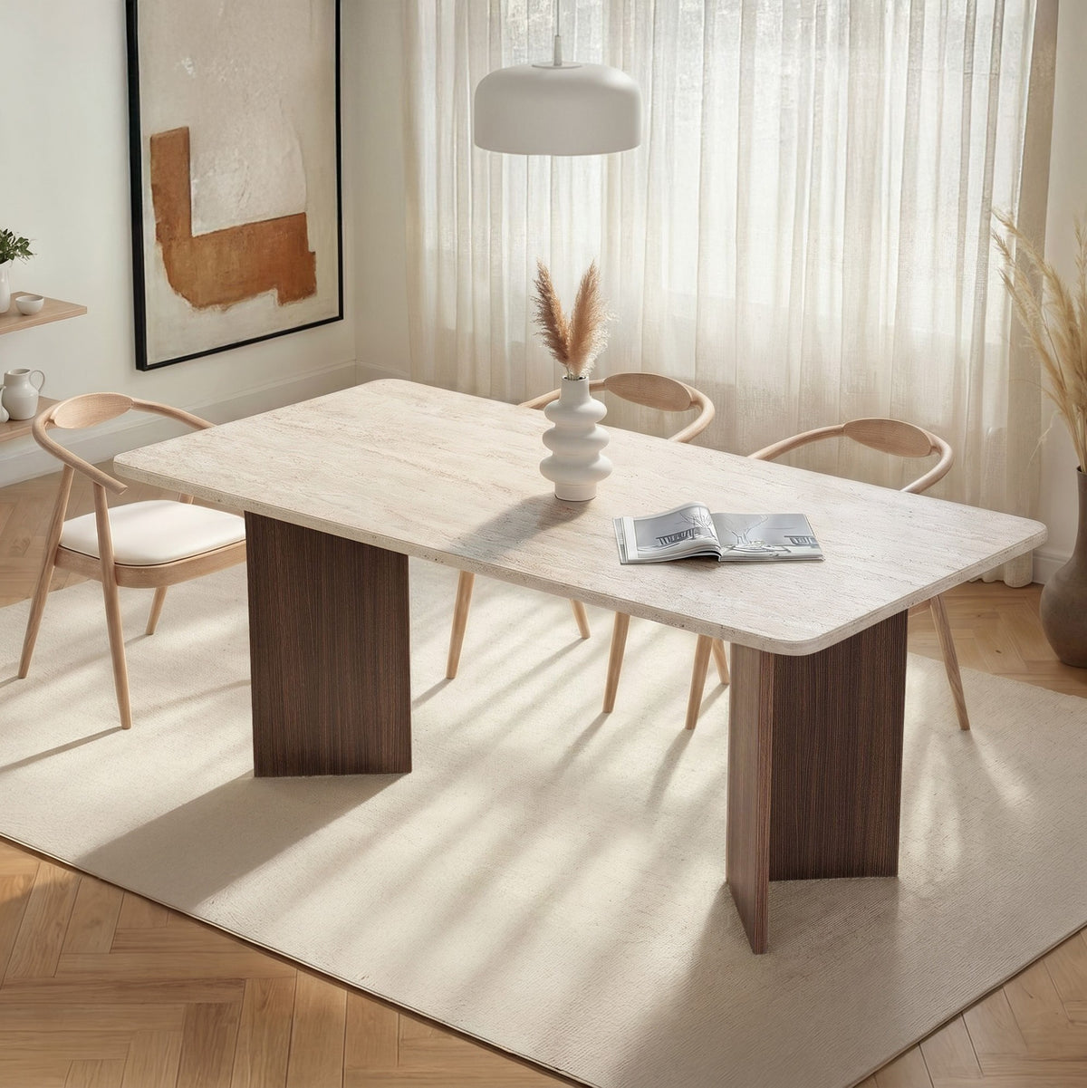 Linza - Travertine, Milano Walnut