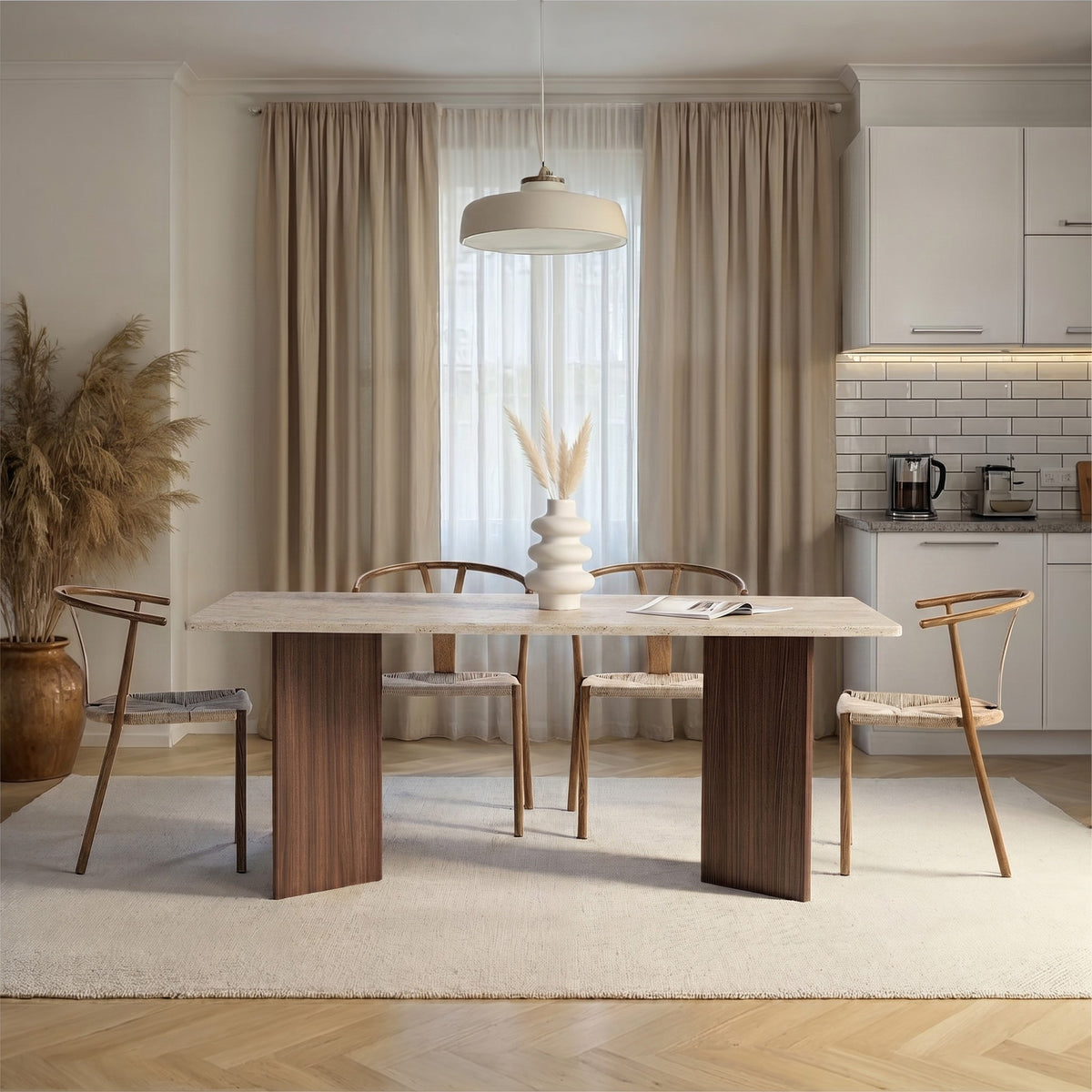 Linza - Travertine, Milano Walnut
