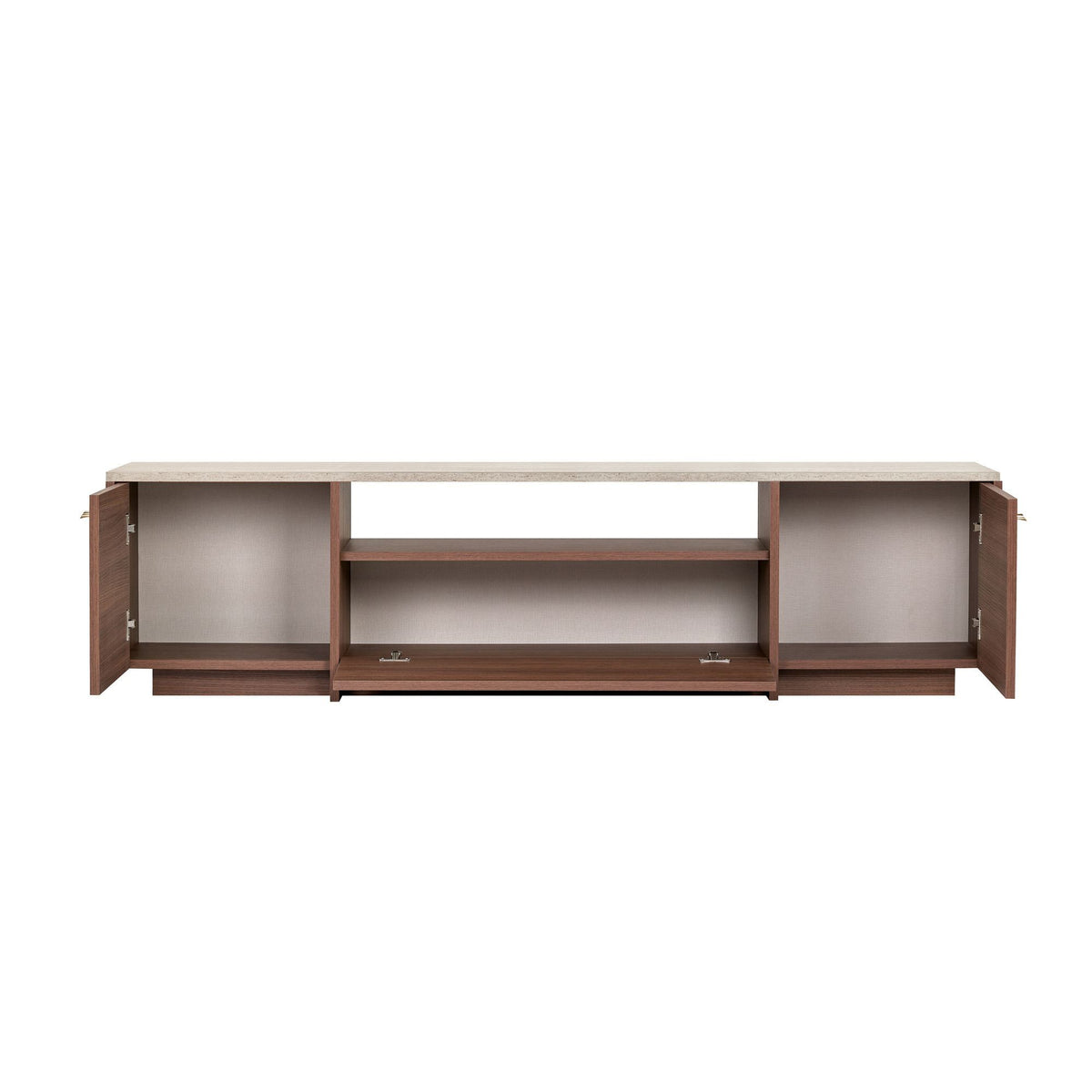 Alvar - Travertine, Milano Walnut