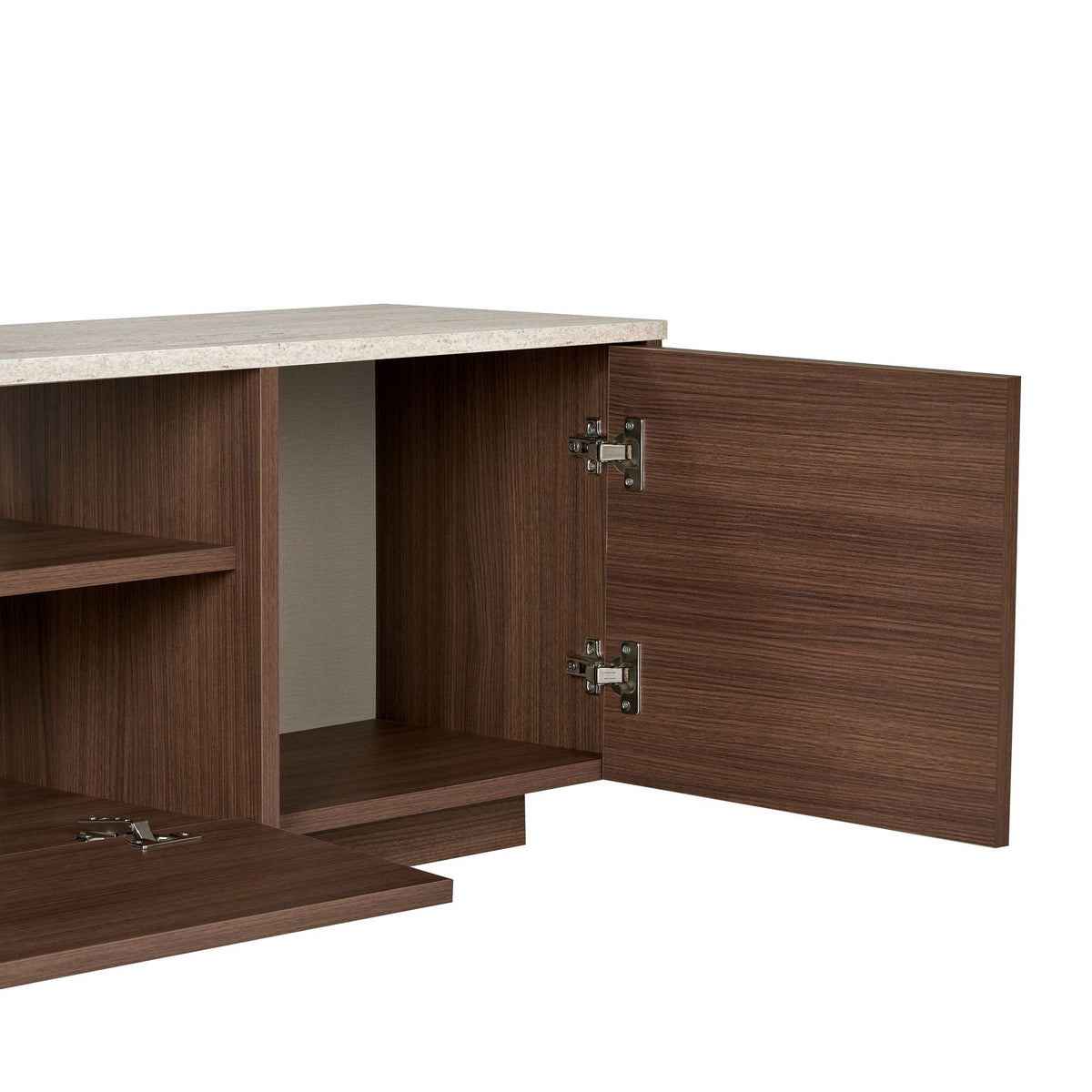 Alvar - Travertine, Milano Walnut
