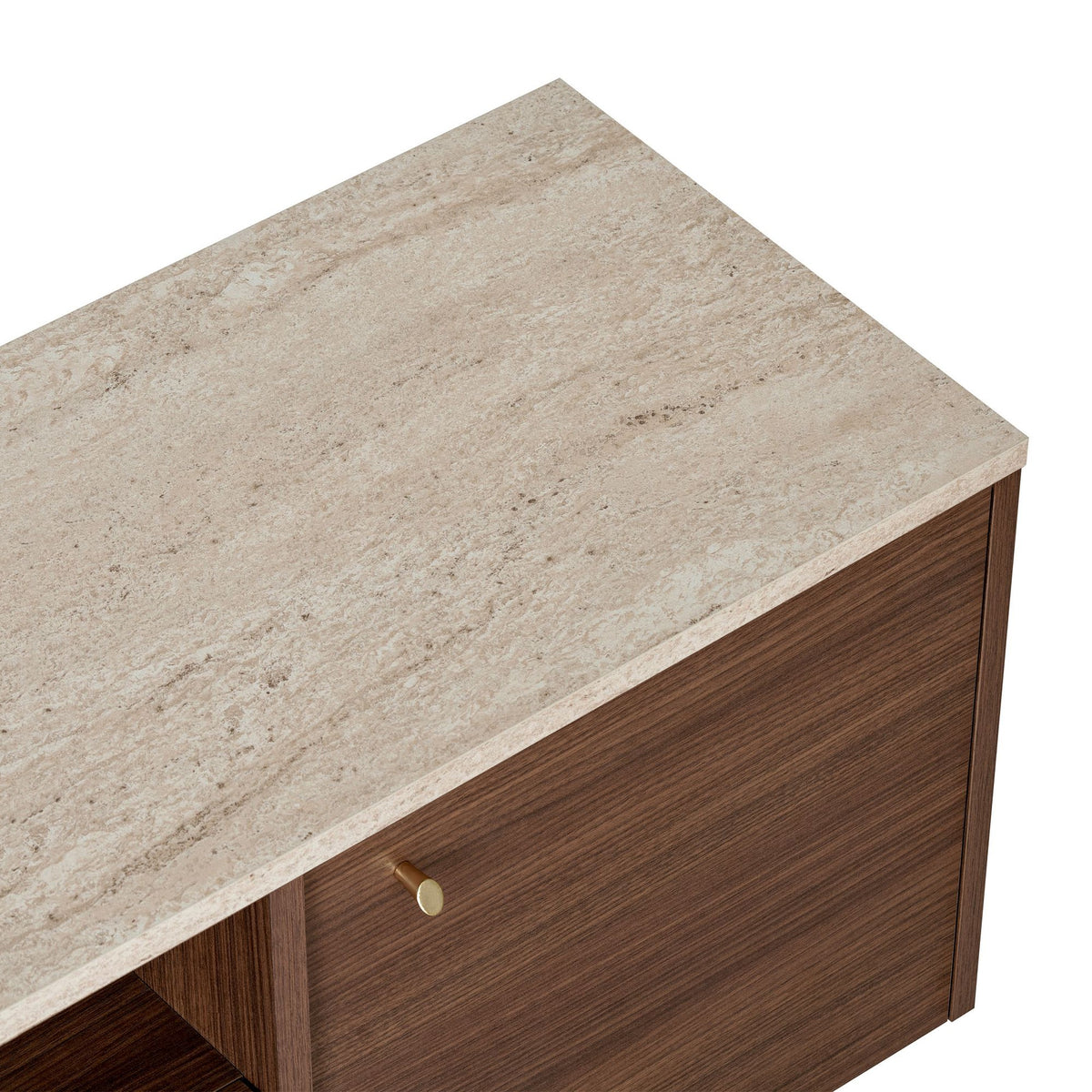 Alvar - Travertine, Milano Walnut