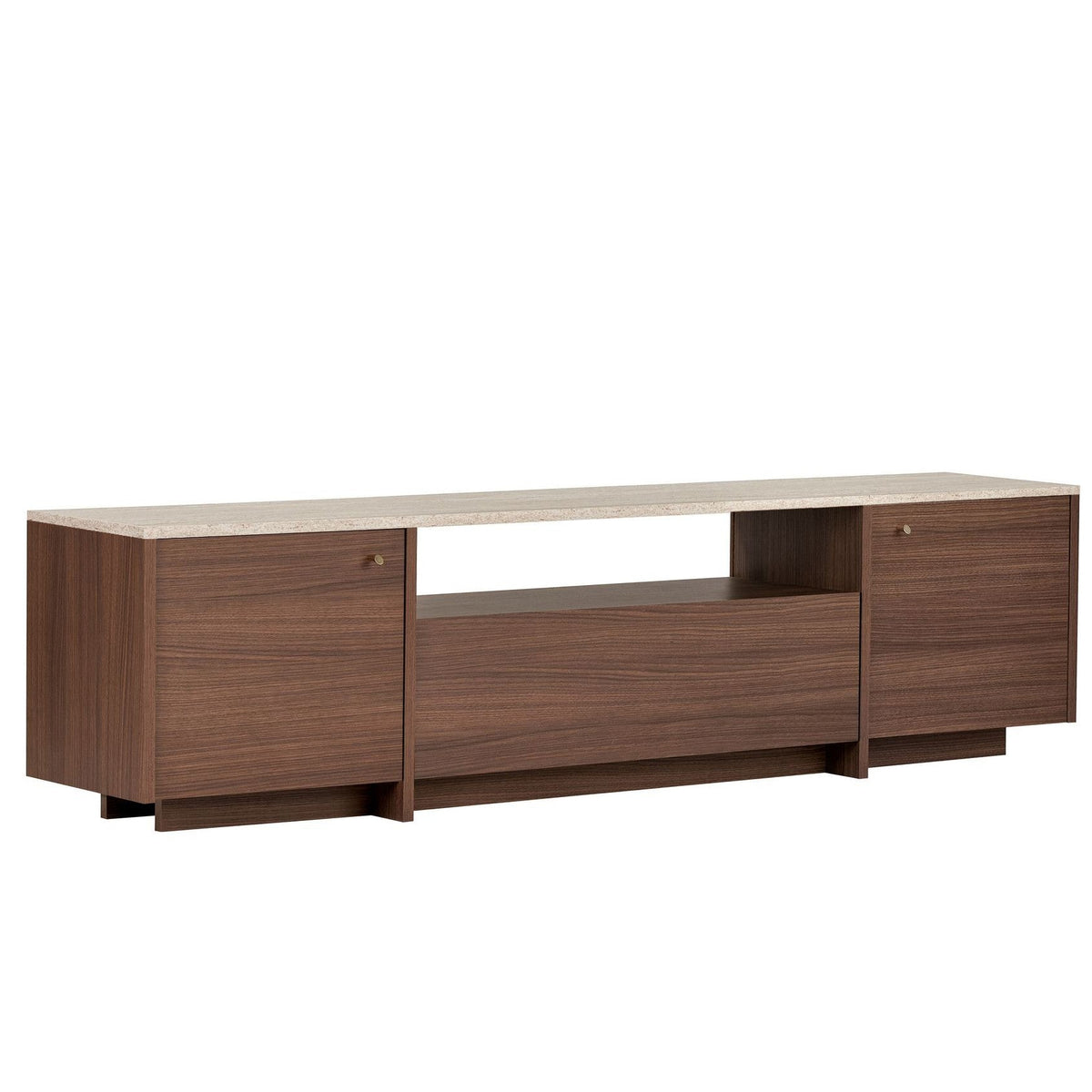 Alvar - Travertine, Milano Walnut