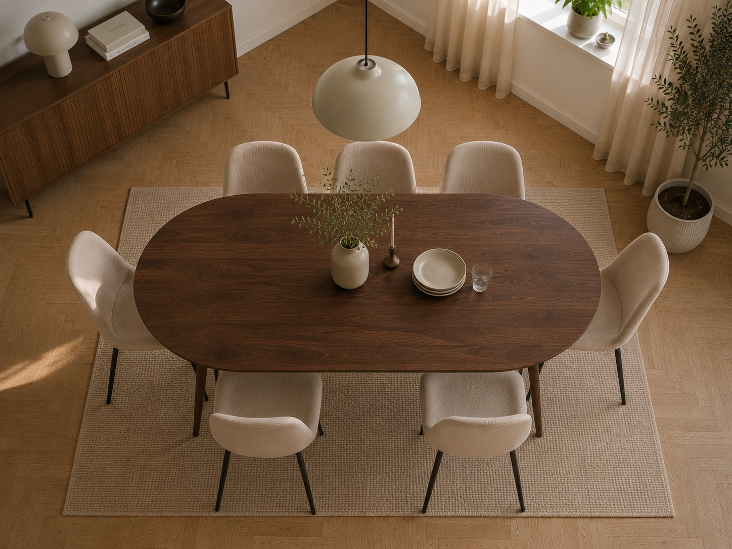 Hamar Spisebord, 180x90 cm | Mørkebrunt