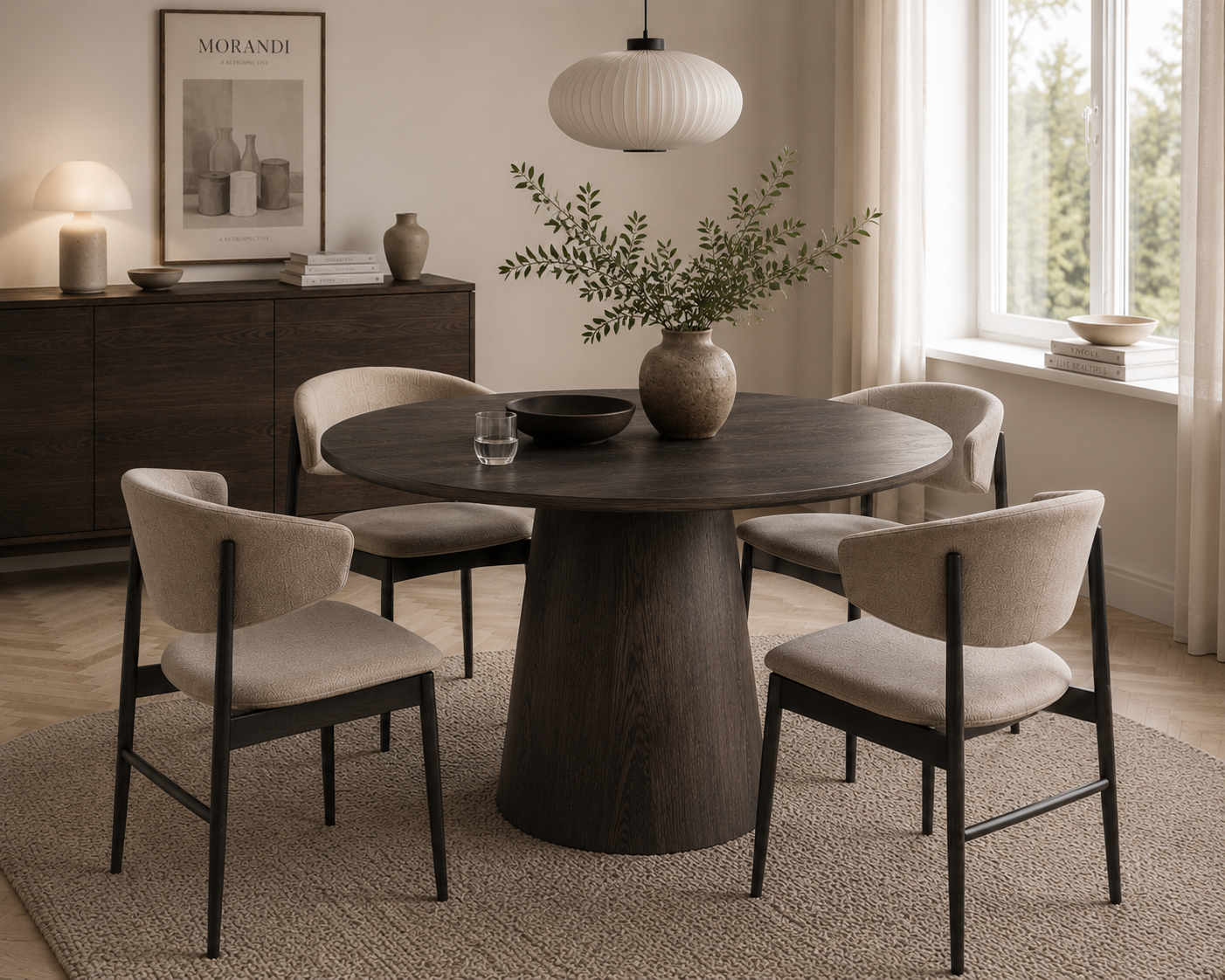 Åseda Spisebord, Ø120 cm | Mocca