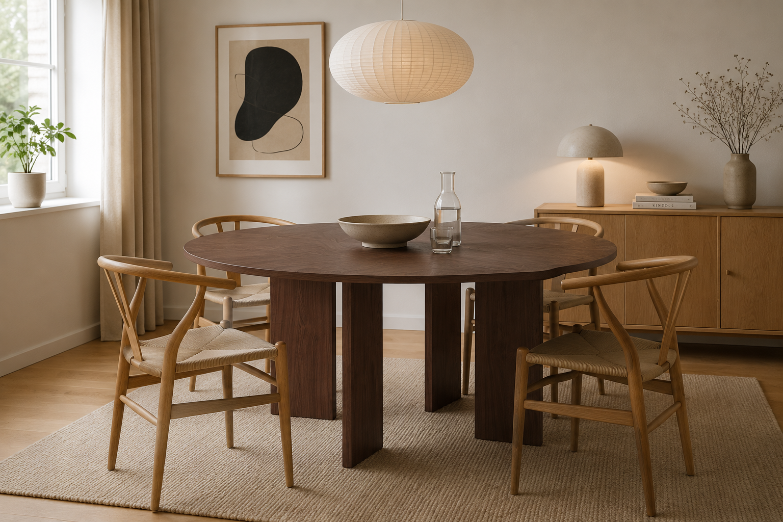Graos Spisebord, Ø180 cm | Mocca