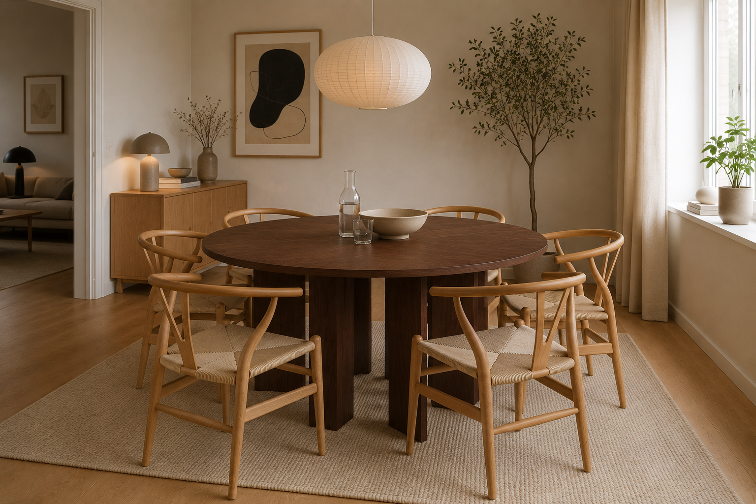 Graos Spisebord, Ø180 cm | Mocca