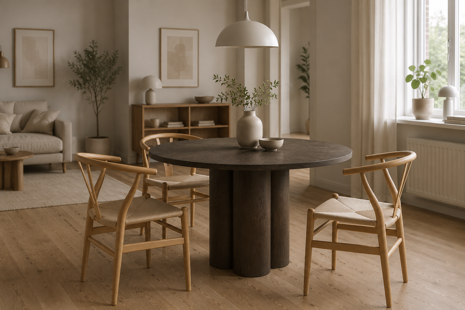 Rana Spisebord, Ø110 cm | Mocca