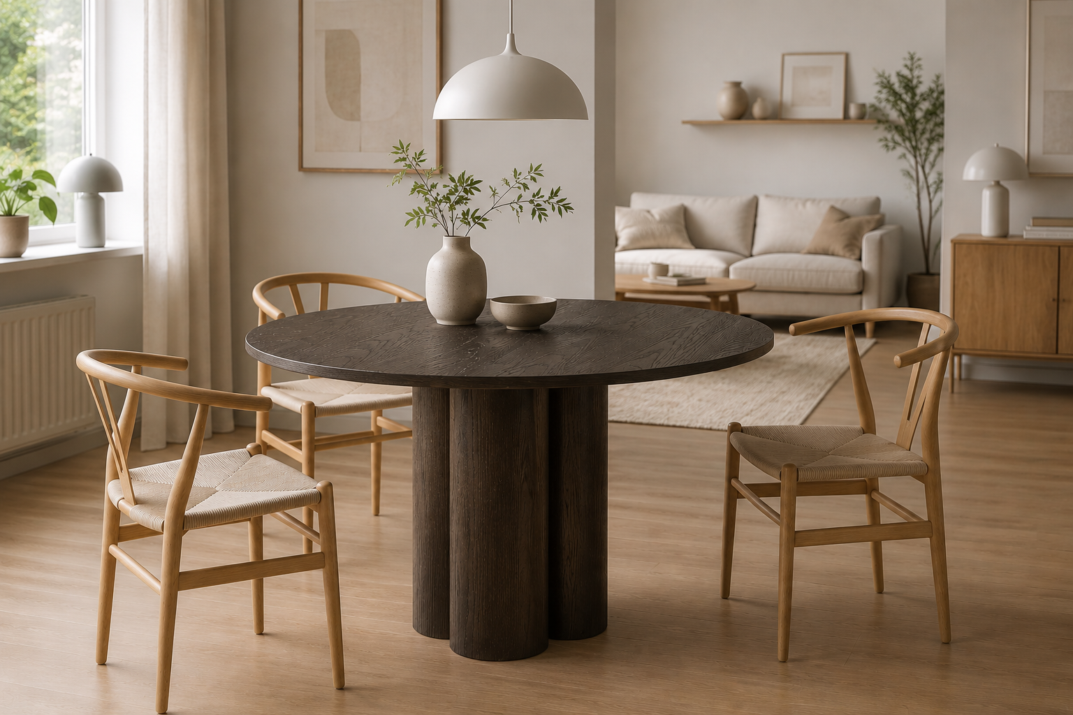 Rana Spisebord, Ø110 cm | Mocca