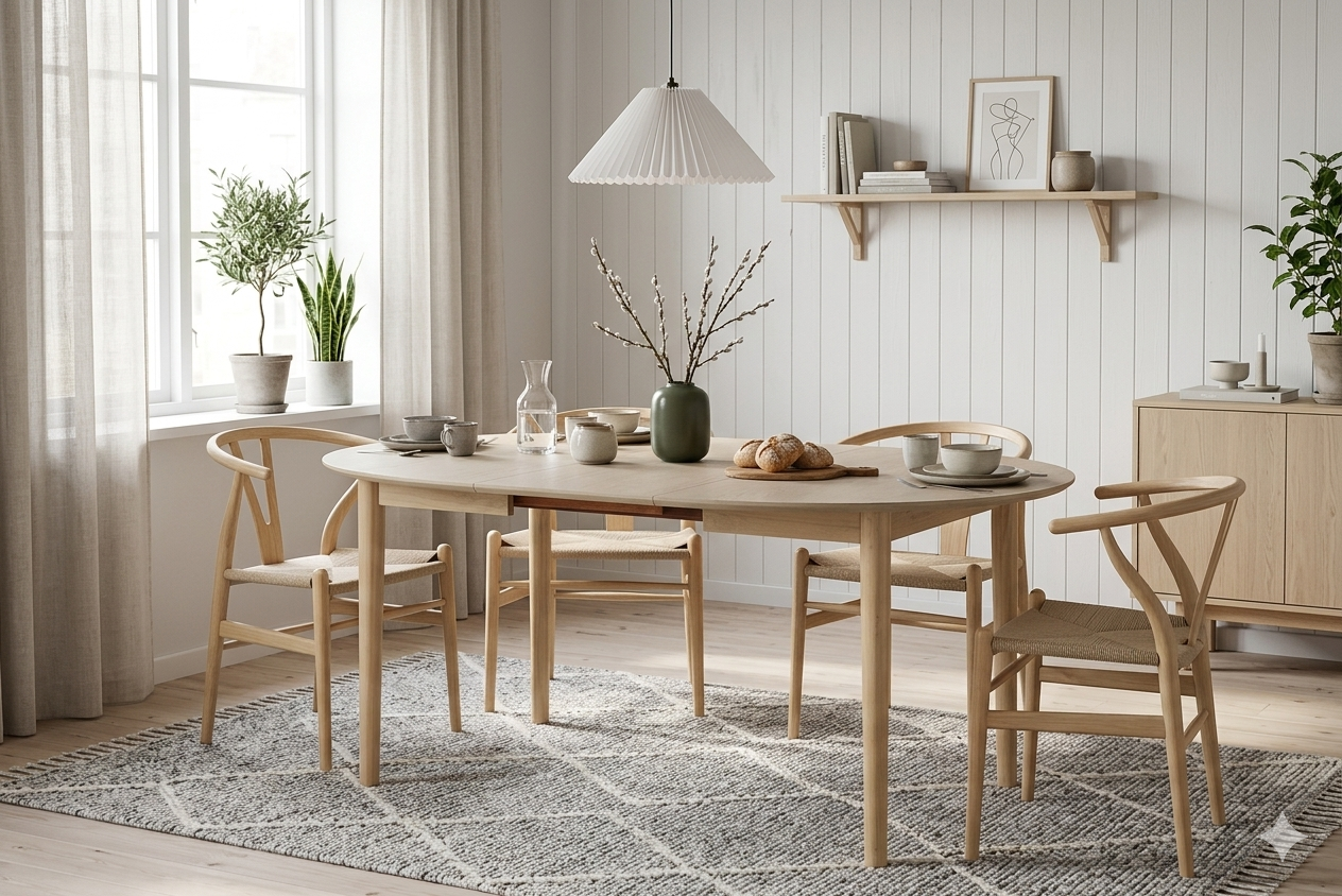 Besalu Spisebord, 110/150 cm inkl. tillægsplade