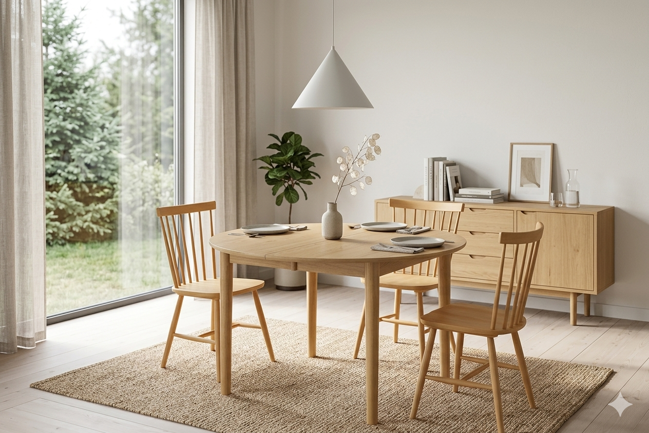 Besalu Spisebord, 110/150 cm inkl. tillægsplade