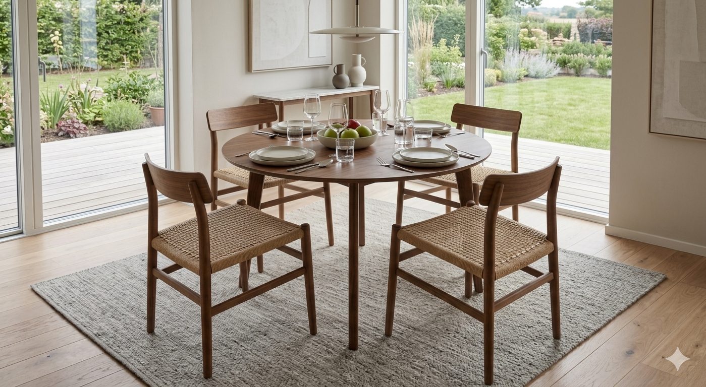 Dionea spisebord fås i 105 cm / 120 cm/ 140 cm | Brunt