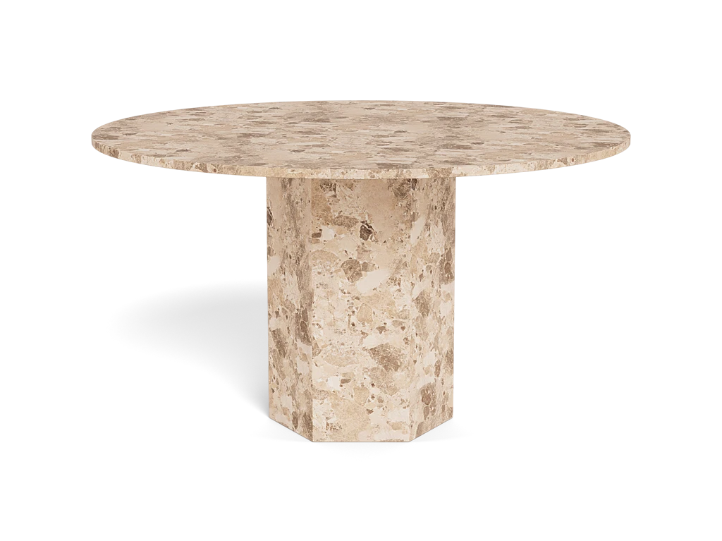 Naxos rundt spisebord, Ø130 cm | Ægte Marmor