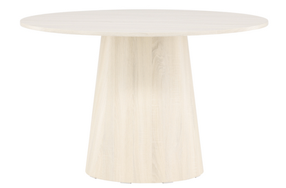 Åseda Spisebord, Ø120 cm | Hvidpudset