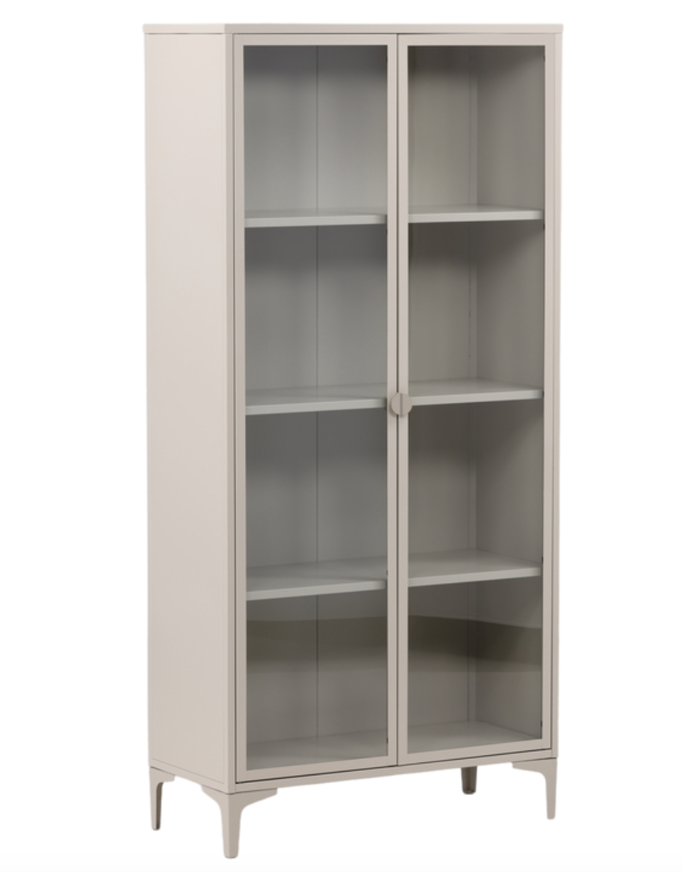 Piring Vitrineskab, 190 x 80 x 40 cm - Beige