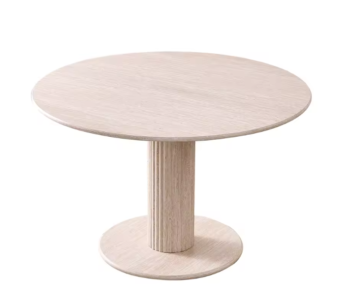 Tarling Spisebord, Ø115 cm | Marmor look