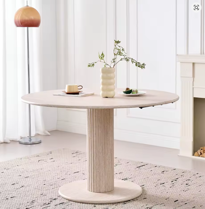 Tarling Spisebord, Ø115 cm | Marmor look