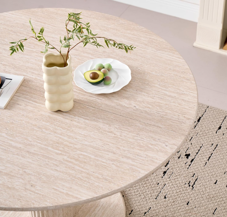 Tarling Spisebord, Ø115 cm | Marmor look