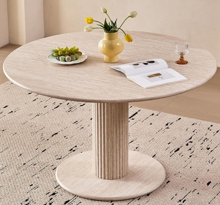 Tarling Spisebord, Ø115 cm | Marmor look