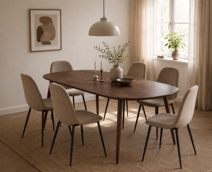 Hamar Spisebord, 180x90 cm | Mørkebrunt