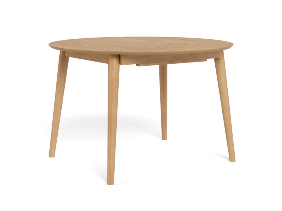Montreux Spisebord, Ø115/154 cm inkl. tillægsplade | Lys egetræ