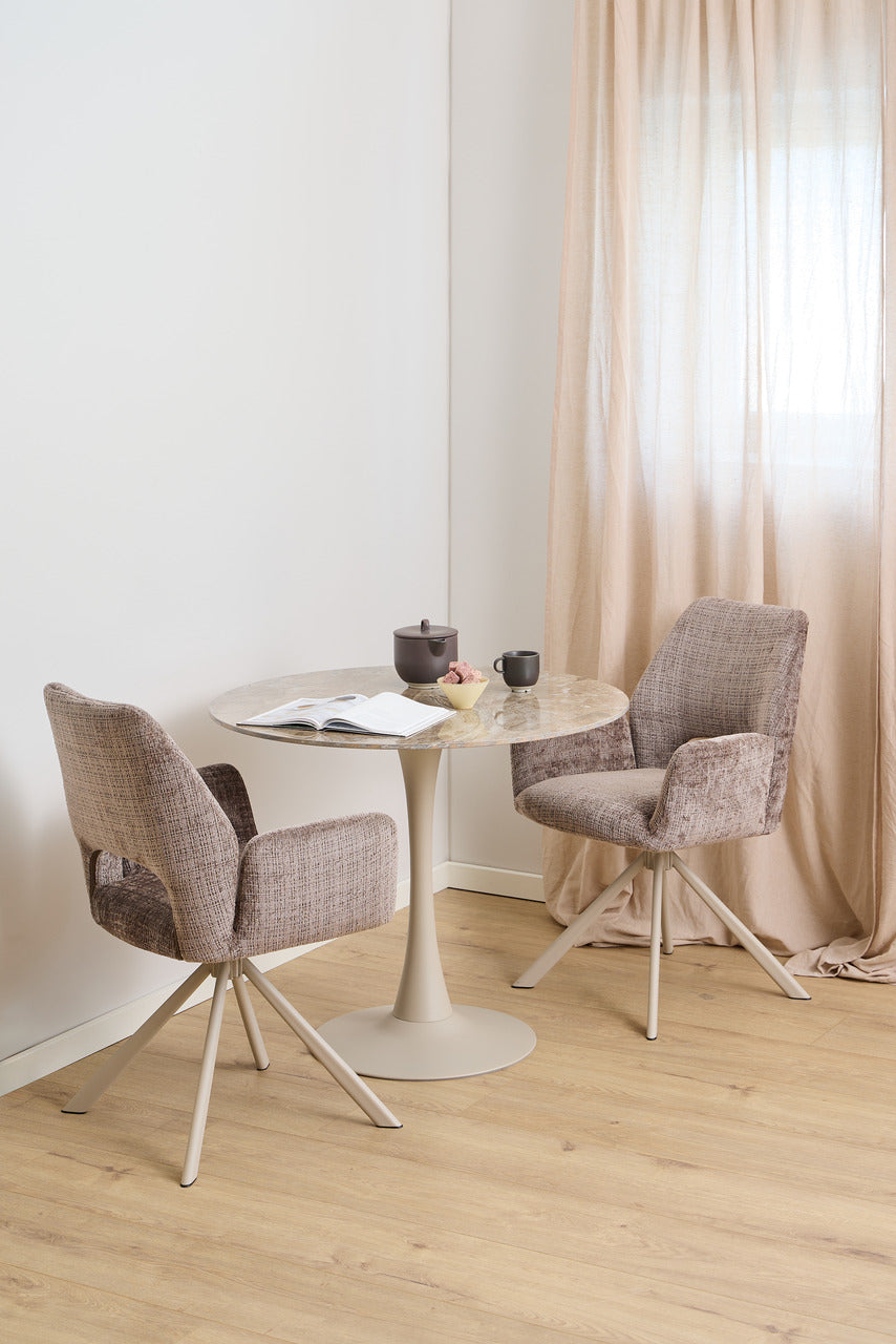 Aventa Spisebord, Ø90 cm | Ægte keramik