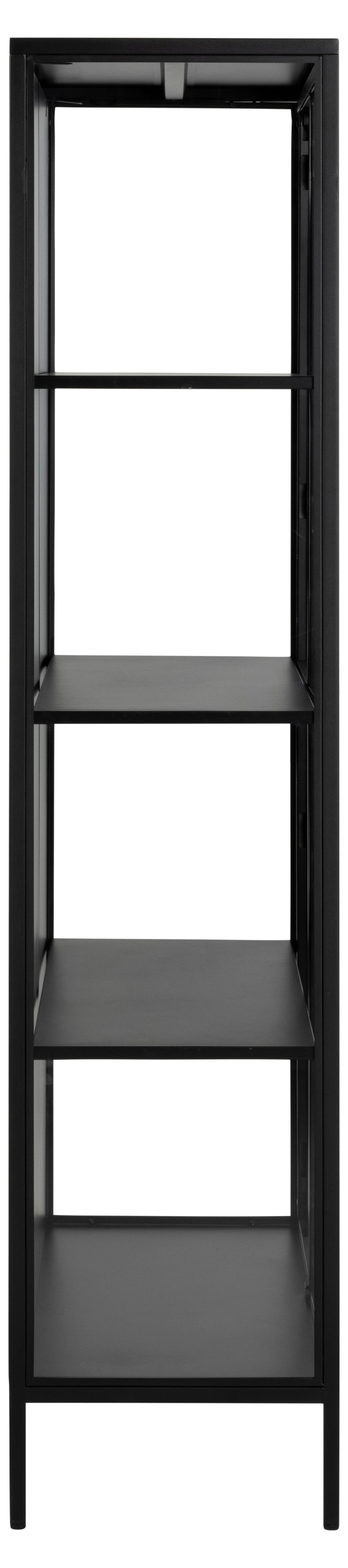 Ålvik Vitrineskab - Sort Metal / Glas,  80x40x180 cm