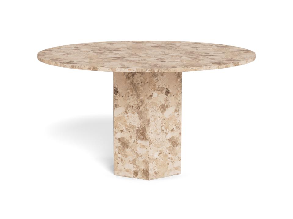 Naxos rundt spisebord, Ø130 cm | Ægte Marmor