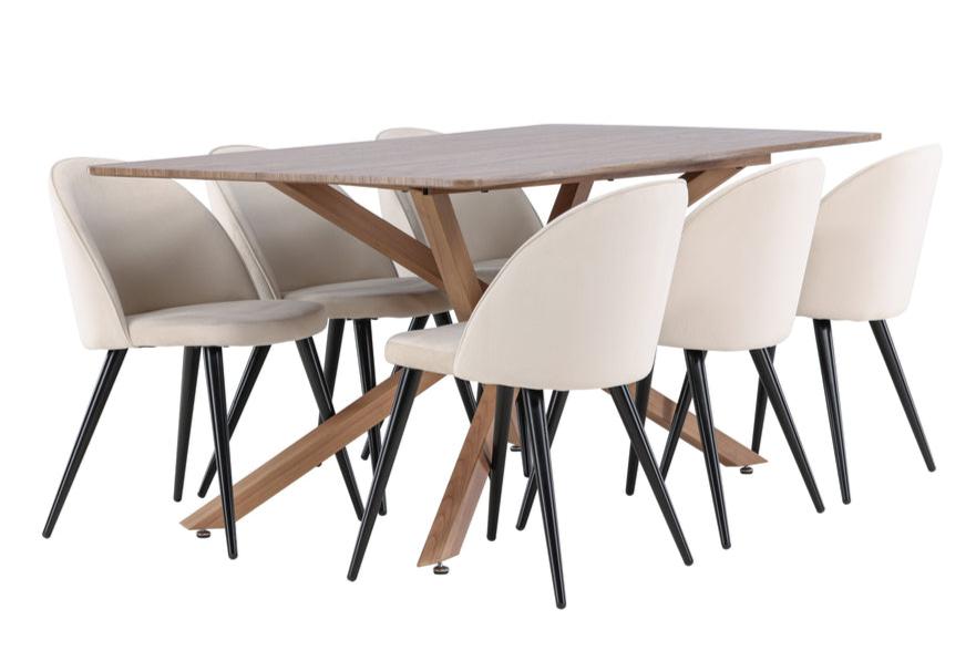 Stjørdal + Nausta Spisebordssæt | Spisebord + 6 stole