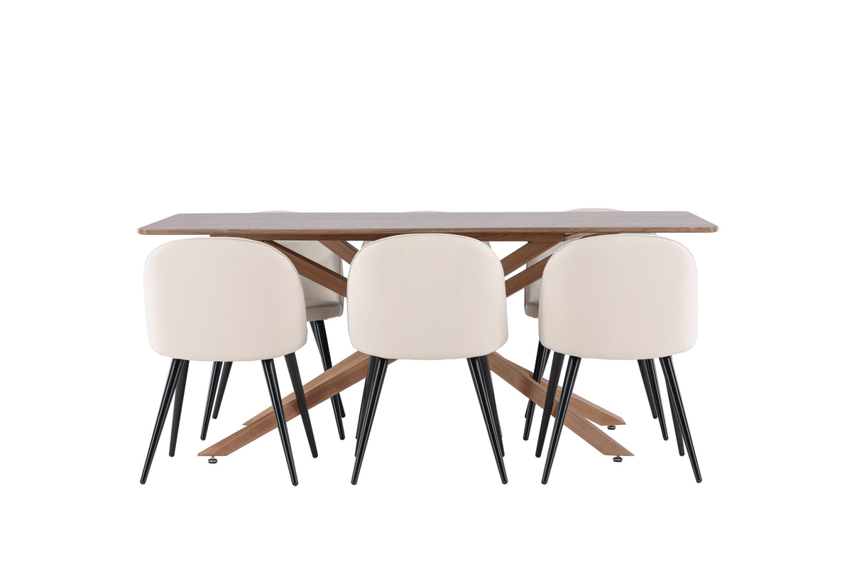 Stjørdal + Nausta Spisebordssæt | Spisebord + 6 stole