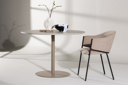 Lycke spisebrod, Ø110 cm  | Beige - Marmor look