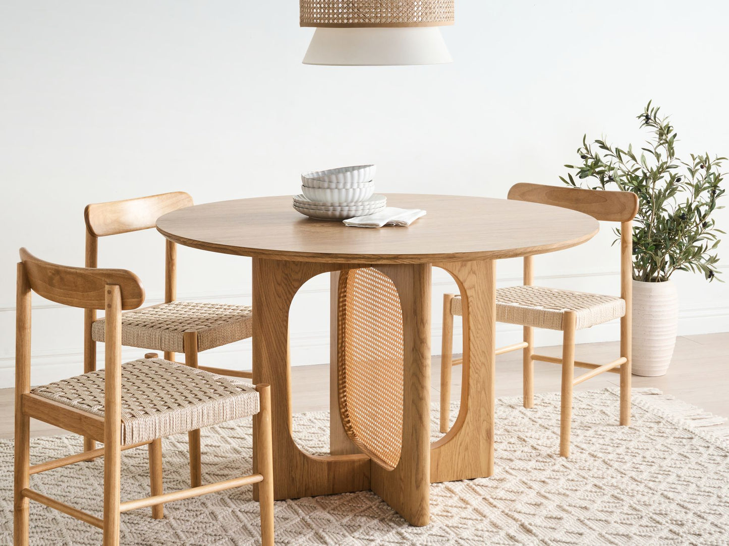 Richmont Spisebord, Ø120 cm | Lysebrunt