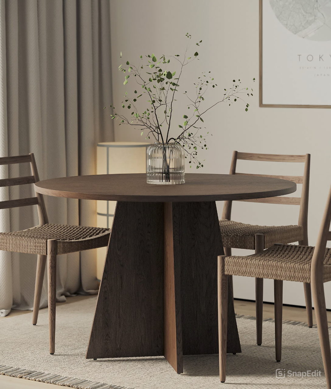 Røros Spisebord, Ø110 cm | Mocca